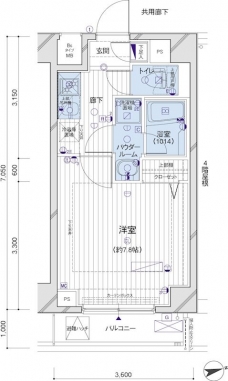 メインステージ府中中河原駅前の間取り図