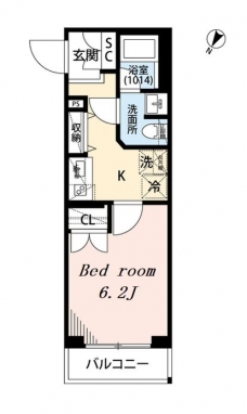プレール・ドゥーク中野富士見町IIの間取り図