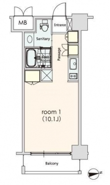 カスタリア芝公園の間取り図
