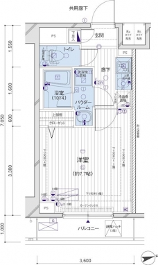 メインステージ府中中河原駅前の間取り図