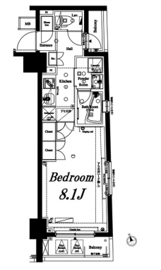 アクサス銀座アジールコートの間取り図