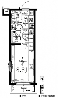 アークマーク梅屋敷アジールコートの間取り図