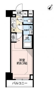 プレール・ドゥーク押上IIIの間取り図