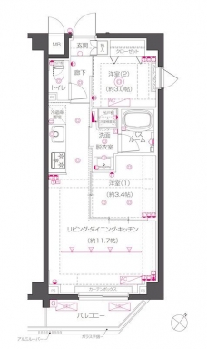 ZOOM下丸子の間取り図