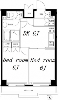 ルーブル上池台弐番館の間取り図