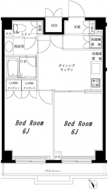 ルーブル上池台弐番館の間取り図