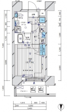 メインステージ門前仲町IIの間取り図