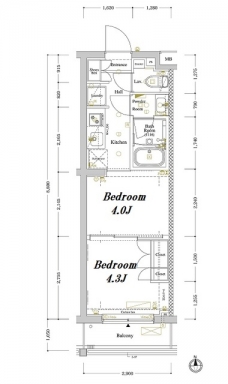 アークマーク中野坂上の間取り図