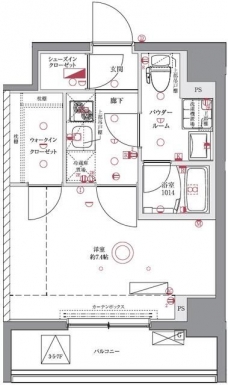 ユリカロゼAZ亀戸IIの間取り図