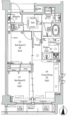 両国マンションの間取り図