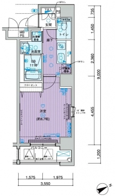 メインステージ上野の間取り図
