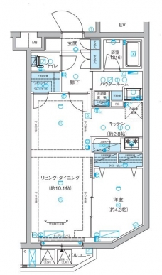 メインステージ富士見台の間取り図