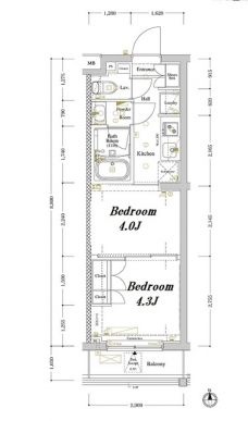 アークマーク中野坂上の間取り図