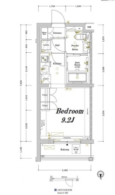 アークマーク中野坂上の間取り図