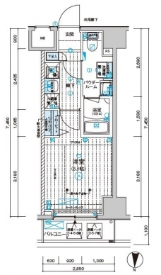 メインステージ千住中居町の間取り図