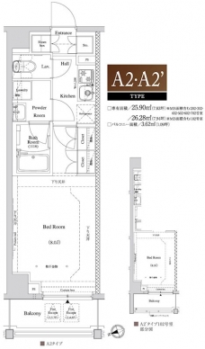 アクサス神楽坂の間取り図
