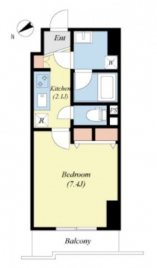 スカイコートグランデ清澄白河の間取り図