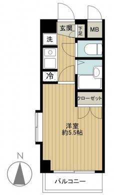 エスコート中野大和町の間取り図