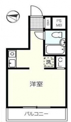 スカイコート新宿第10の間取り図