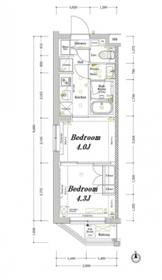 アークマーク中野坂上の間取り図