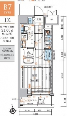 メインステージ元住吉の間取り図