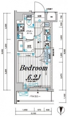 メインステージ千住中居町の間取り図