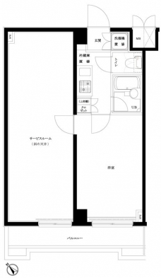 ルーブル上池台弐番館の間取り図