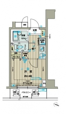 メインステージ西新宿の間取り図