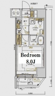 メインステージ上野松が谷の間取り図