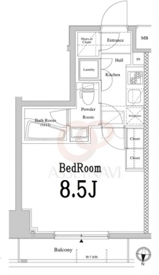 アクサス錦糸町の間取り図