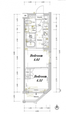 アークマーク中野坂上の間取り図