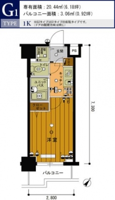 スカイコート池袋第7の間取り図