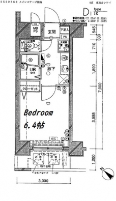 メインステージ巣鴨の間取り図