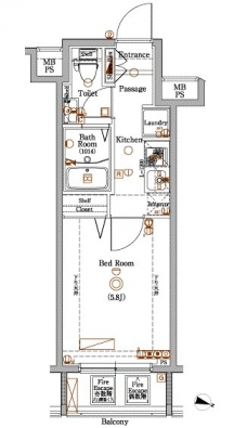 アクサス板橋本町Sta.の間取り図