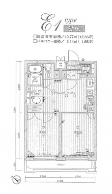ルーブル中野白鷺の間取り図