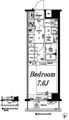 アクサスレジデンス外苑の間取り図
