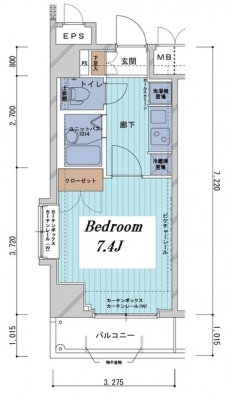 メインステージ神田駅前の間取り図