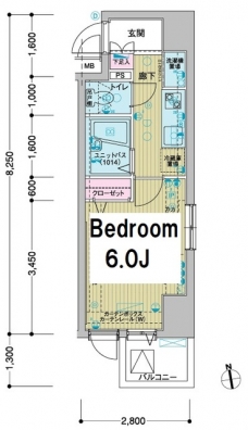 メインステージ東神田IIの間取り図