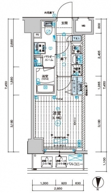 メインステージ千住中居町の間取り図