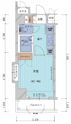 メインステージ神田駅前の間取り図