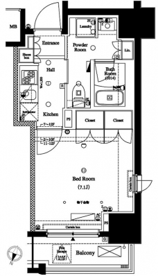 アクサス初台の間取り図