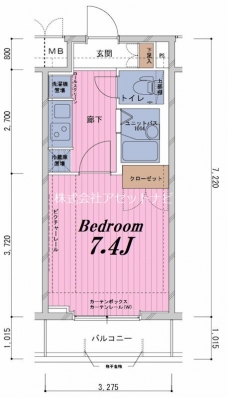 メインステージ神田駅前の間取り図