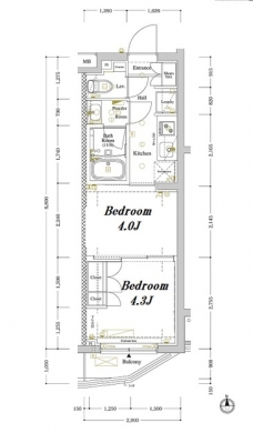 アークマーク中野坂上の間取り図