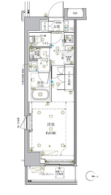 クレイシア新宿中落合の間取り図