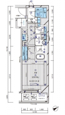 メインステージ水天宮前の間取り図