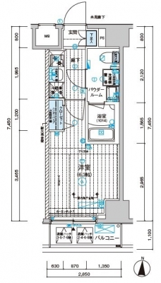 メインステージ千住中居町の間取り図