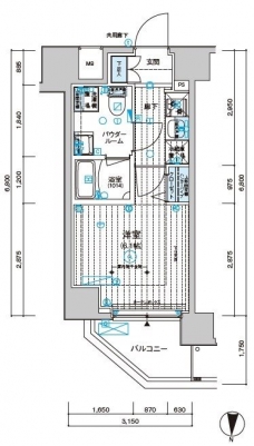 メインステージ千住中居町の間取り図