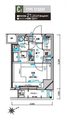 メインステージ立川の間取り図