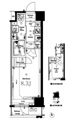 アークマーク梅屋敷アジールコートの間取り図