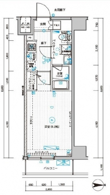 メインステージ武蔵関駅前IIの間取り図